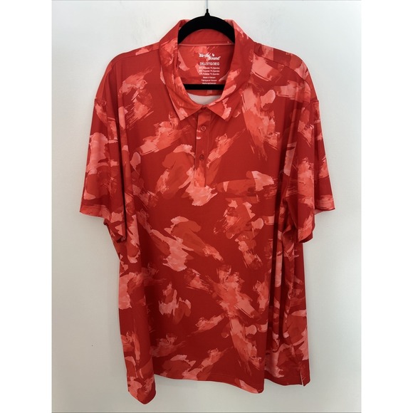Polo Golf Other - Birdie Bound Men's Polo Golf Orange Short Sleeve Shirt 3XL